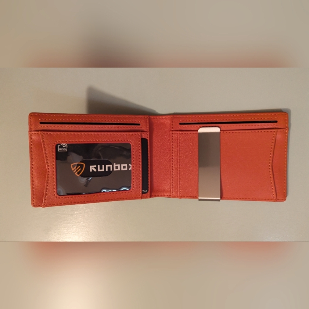 NEW❣️Men's Wallet. Runbox Slim Money Clip RFID Blocking 11 Card Holder